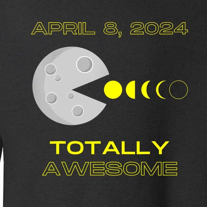 Funny Solar Eclipse April 8 2024 Eclipse Gamer Toddler Sweatshirt