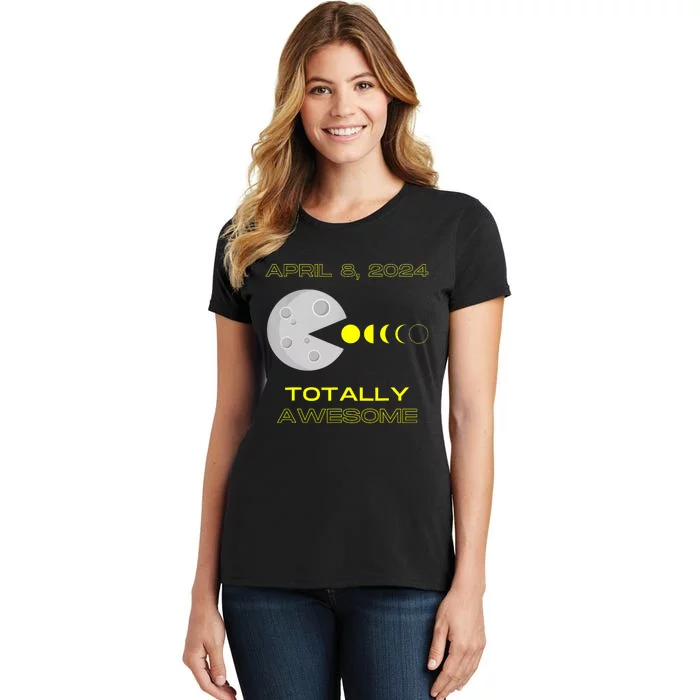 Funny Solar Eclipse April 8 2024 Eclipse Gamer Women's T-Shirt