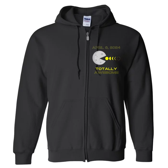 Funny Solar Eclipse April 8 2024 Eclipse Gamer Full Zip Hoodie