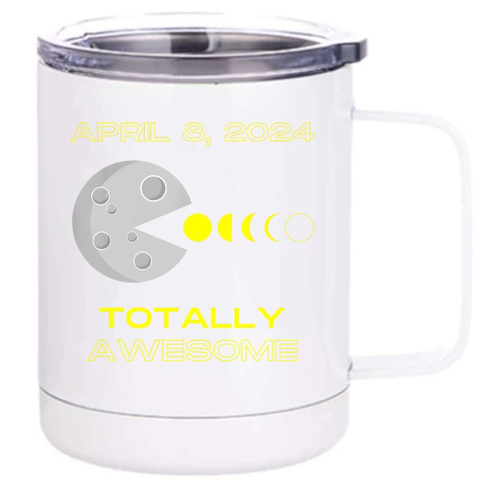 Funny Solar Eclipse April 8 2024 Eclipse Gamer Front & Back 12oz Stainless Steel Tumbler Cup