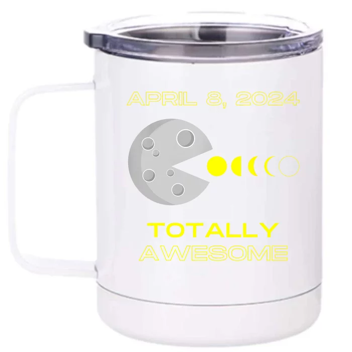 Funny Solar Eclipse April 8 2024 Eclipse Gamer Front & Back 12oz Stainless Steel Tumbler Cup