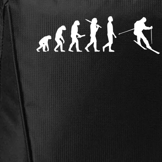 Funny Skiing Evolution Gift For Skiers City Backpack