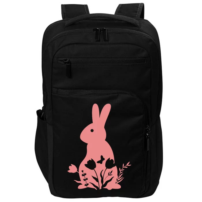 Floral Spring Easter Bunny Impact Tech Backpack