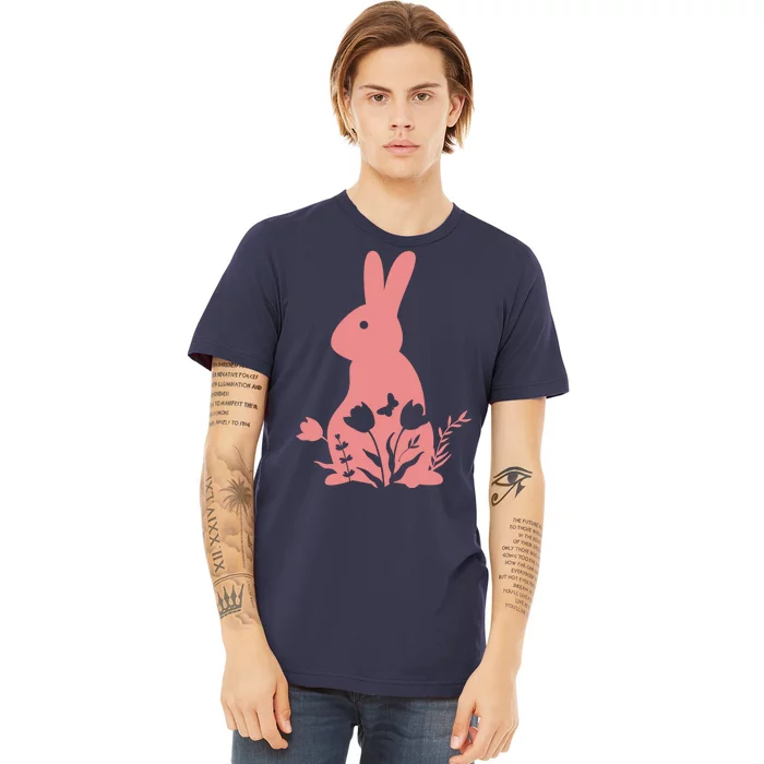 Floral Spring Easter Bunny Premium T-Shirt