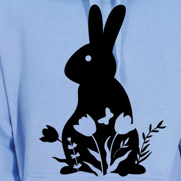 Floral Spring Easter Bunny Unisex Surf Hoodie