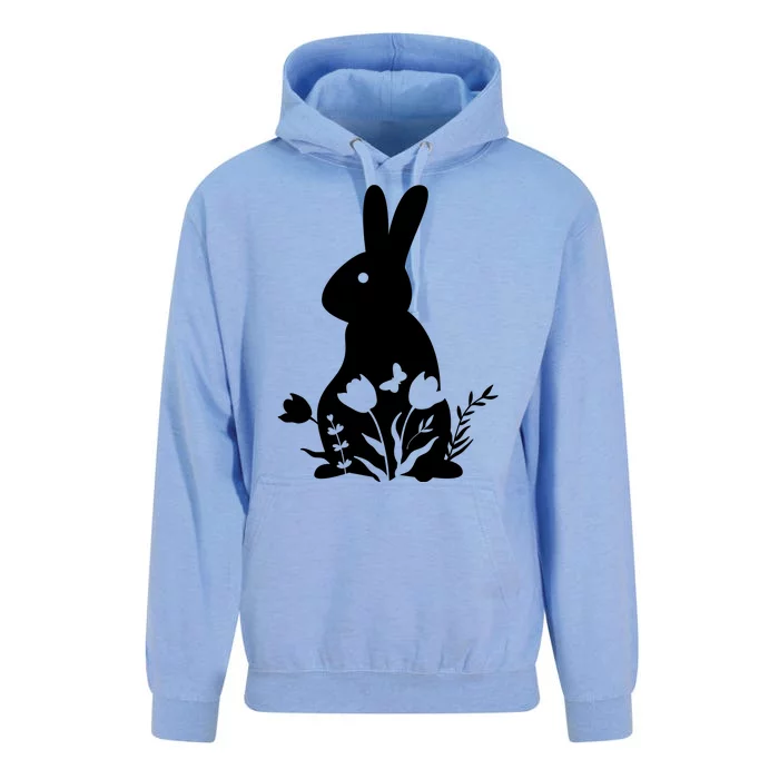 Floral Spring Easter Bunny Unisex Surf Hoodie