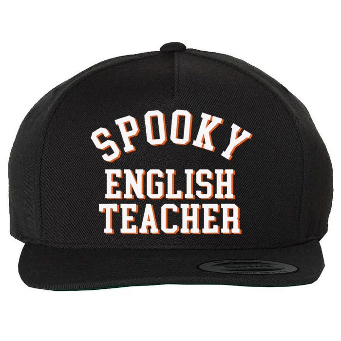 Funny Spooky English Teacher Retro Halloween Costume Womens Gift Wool Snapback Cap