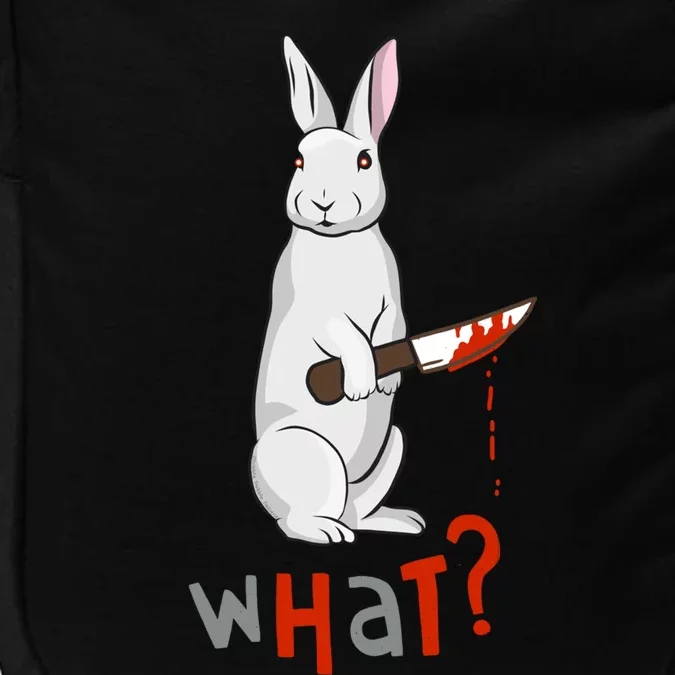 Funny Scary Eyed Killer Bunny Rabbit With Knife Adult Humor Great Gift Impact Tech Backpack