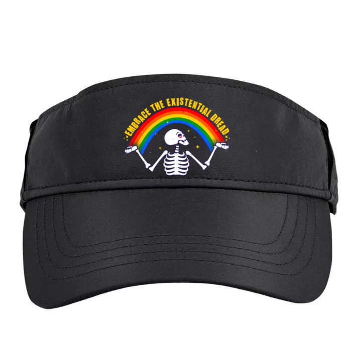 Funny Skeleton Embrace The Existential Dread Adult Drive Performance Visor