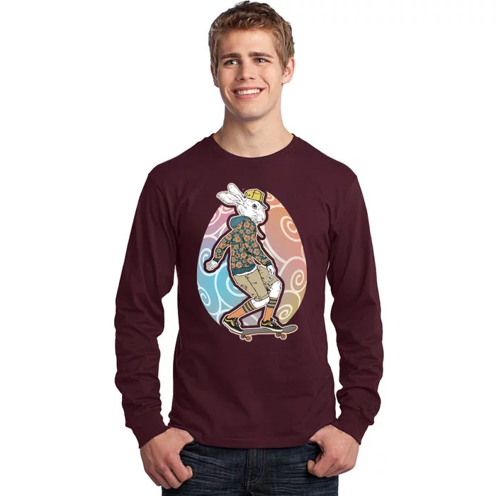 Funny Skateboarding Easter Bunny Rabbit Tall Long Sleeve T-Shirt