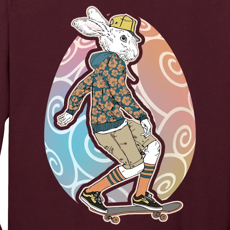 Funny Skateboarding Easter Bunny Rabbit Tall Long Sleeve T-Shirt