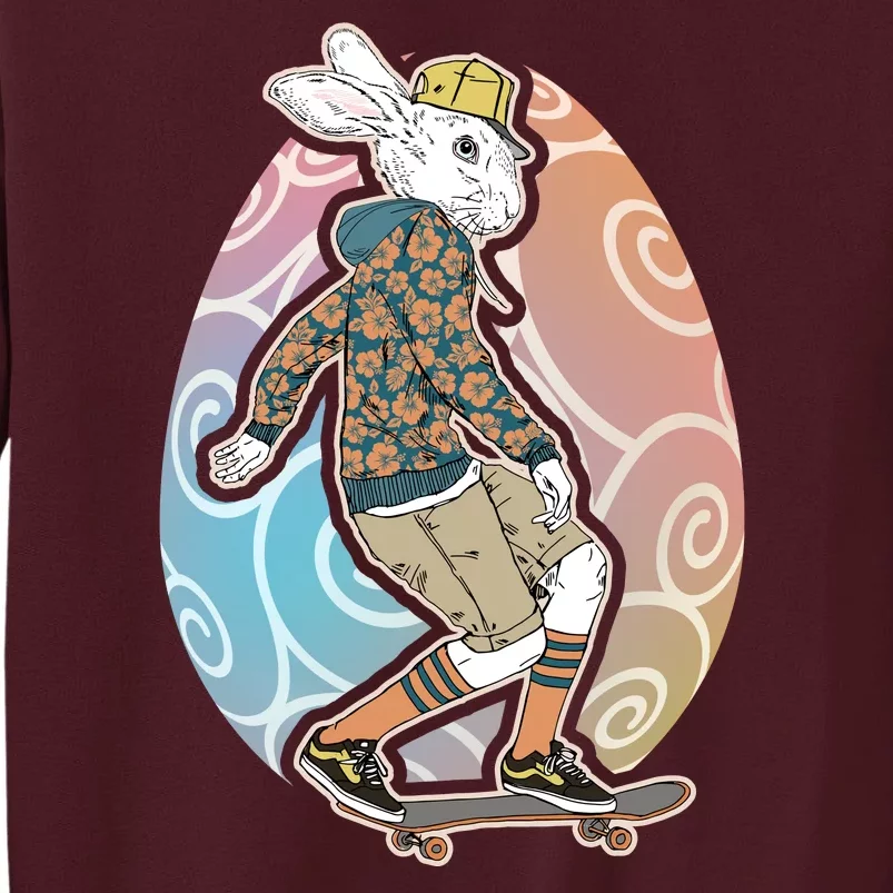 Funny Skateboarding Easter Bunny Rabbit Tall Sweatshirt