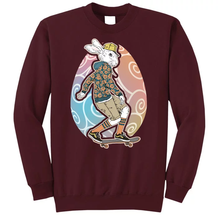 Funny Skateboarding Easter Bunny Rabbit Tall Sweatshirt