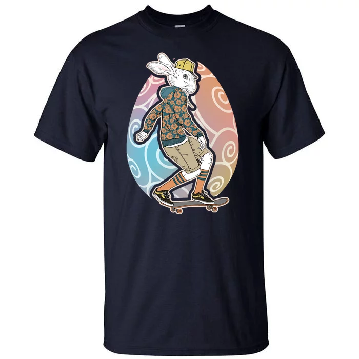 Funny Skateboarding Easter Bunny Rabbit Tall T-Shirt