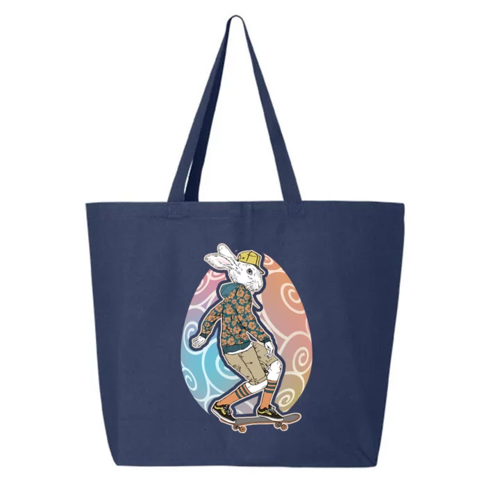 Funny Skateboarding Easter Bunny Rabbit 25L Jumbo Tote