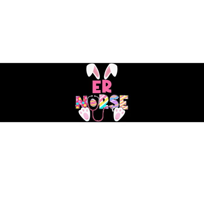 Funny Stethoscope ER Nurse Bunny Easter Day Matching Bumper Sticker