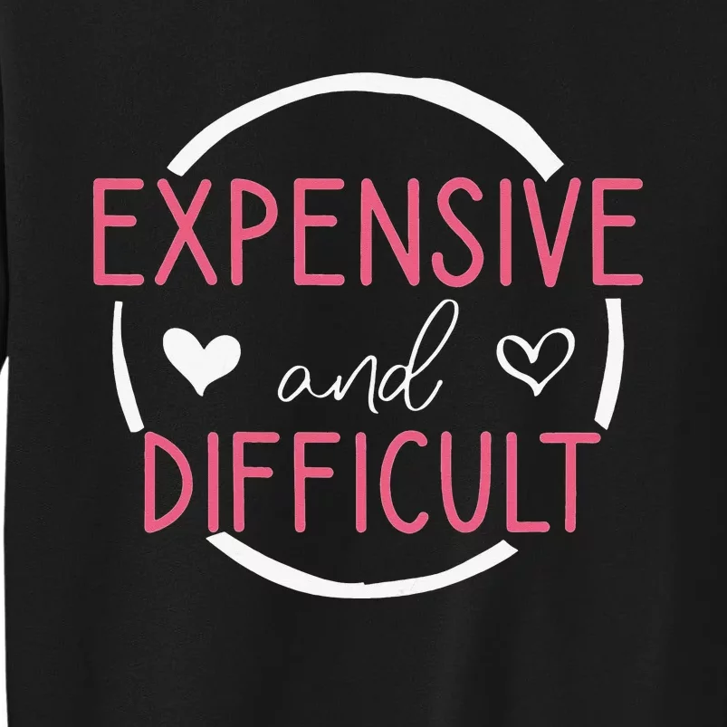 Funny Saying Expensive and Difficult Cute Heart Tall Sweatshirt