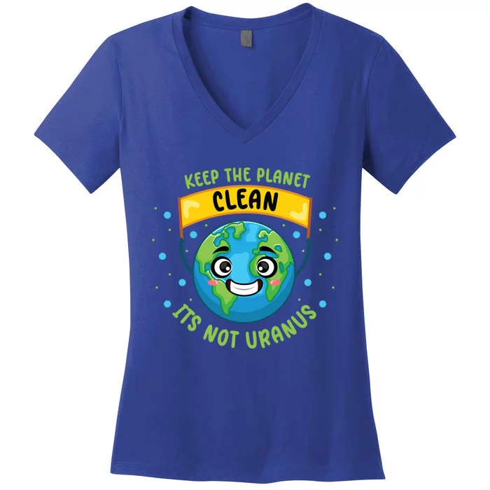 Funny Science Earth Day Awareness Climate Change Protest Gift Women's V-Neck T-Shirt