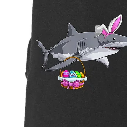 Funny Shark Egg Hunt Happy Easter Day Basket Cute Bunny Ears Doggie 3-End Fleece Hoodie