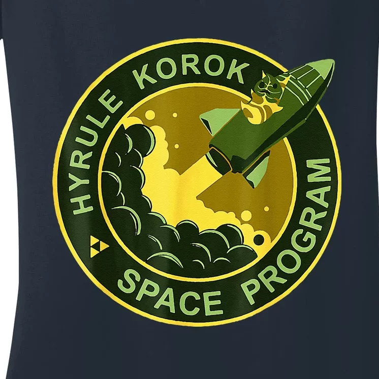 Funny Space Exploration Tee Hyrule Korok Space Program Women's V-Neck T-Shirt