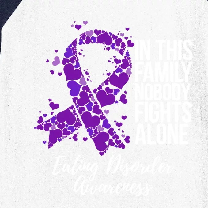 Family Support Eating Disorder Awareness Cute Gift Baseball Sleeve Shirt