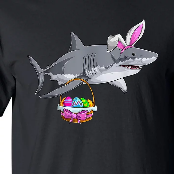 Funny Shark Egg Hunt Happy Easter Day Basket Cute Bunny Ears Tall T-Shirt