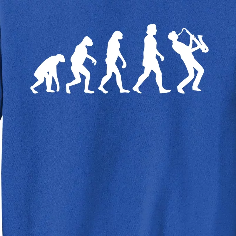 Funny Saxophonist Evolution Saxophone Player Gift Tall Sweatshirt