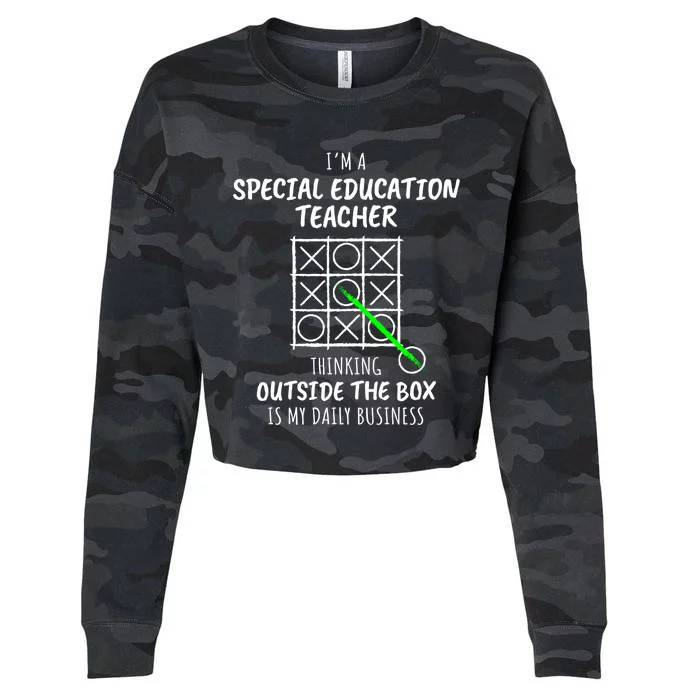 Funny Special Education Teacher Great Gift Cropped Pullover Crew