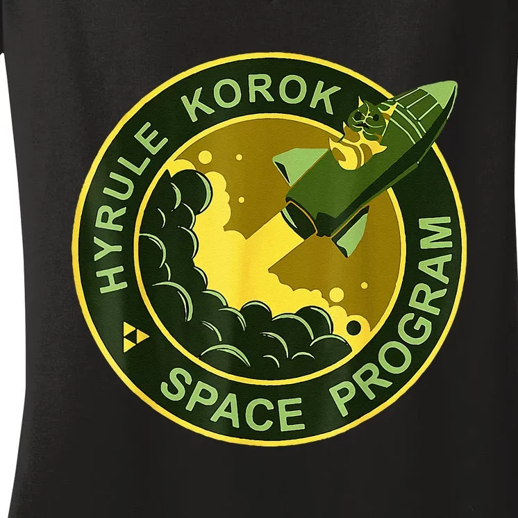 Funny Space Exploration Tee Hyrule Korok Space Program Women's V-Neck T-Shirt