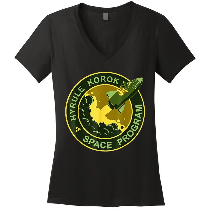 Funny Space Exploration Tee Hyrule Korok Space Program Women's V-Neck T-Shirt