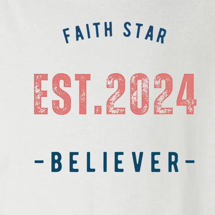 Faith Star Est.2024 Believer Toddler Long Sleeve Shirt