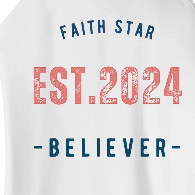 Faith Star Est.2024 Believer Women’s Perfect Tri Rocker Tank