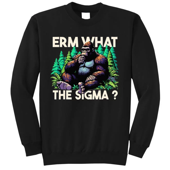 Funny Saying Erm What The Sigma Ironic Tall Sweatshirt