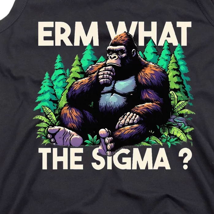 Funny Saying Erm What The Sigma Ironic Tank Top