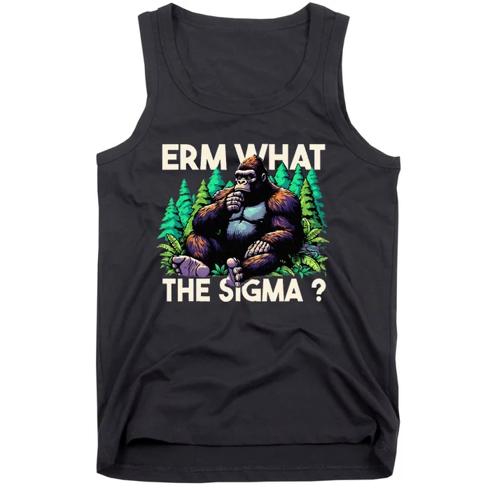 Funny Saying Erm What The Sigma Ironic Tank Top