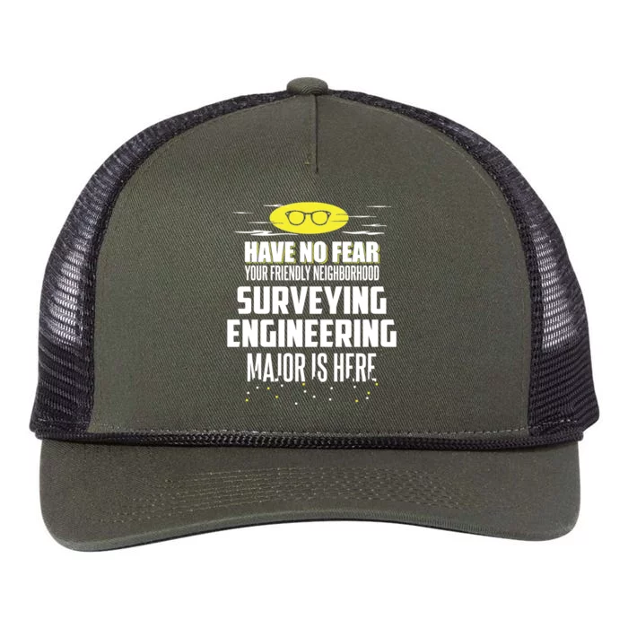 Funny Surveying Engineering Major Design Have No Fear Meaningful Gift Retro Rope Trucker Hat Cap