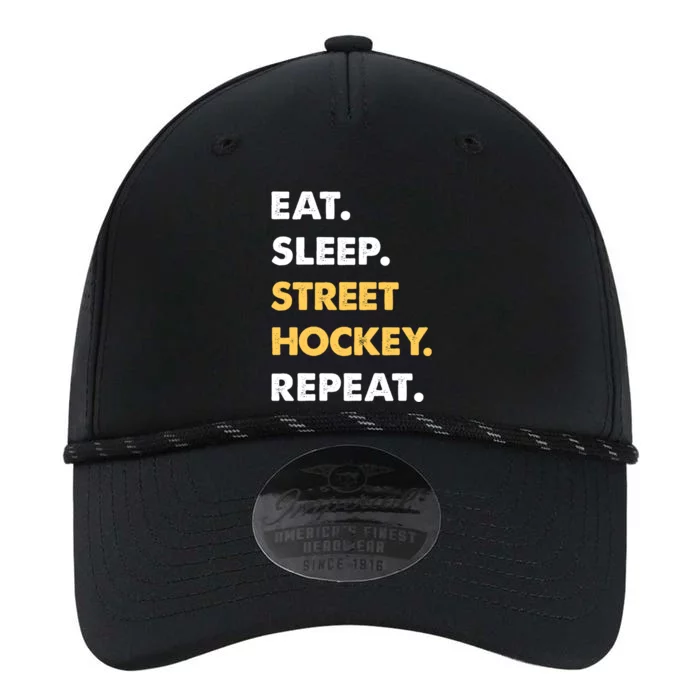 Funny StreetHockey Eat Sleep StreetHockey Repeat Meaningful Gift Performance The Dyno Cap