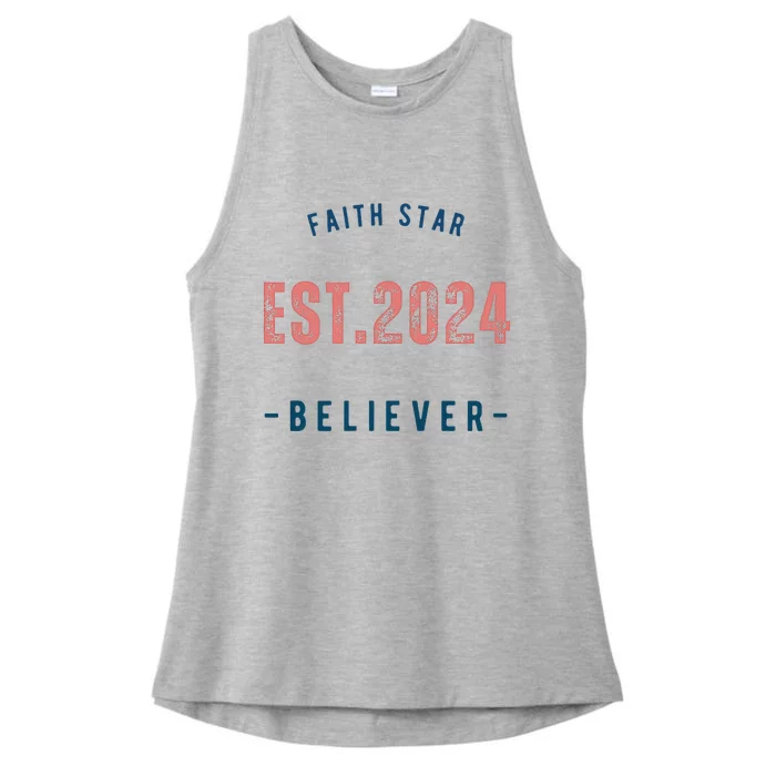 Faith Star Est.2024 Believer Ladies Tri-Blend Wicking Tank