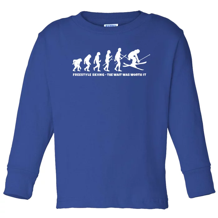 Freestyle Skier Evolution Of Freestyle Skiing Gift Toddler Long Sleeve Shirt