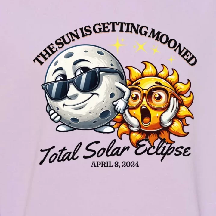 Funny Solar Eclipse April 2024 Sun Is Getting Mooned Garment-Dyed Sweatshirt