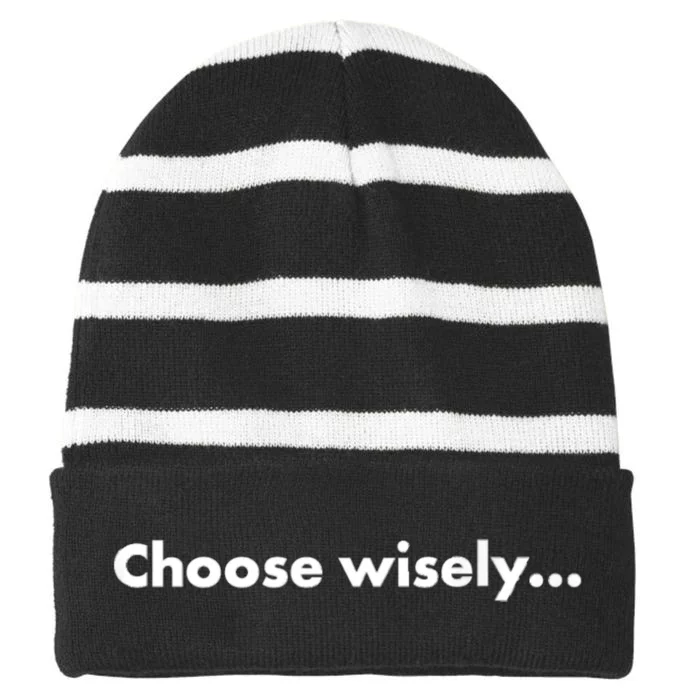 Fight Songs Striped Beanie with Solid Band