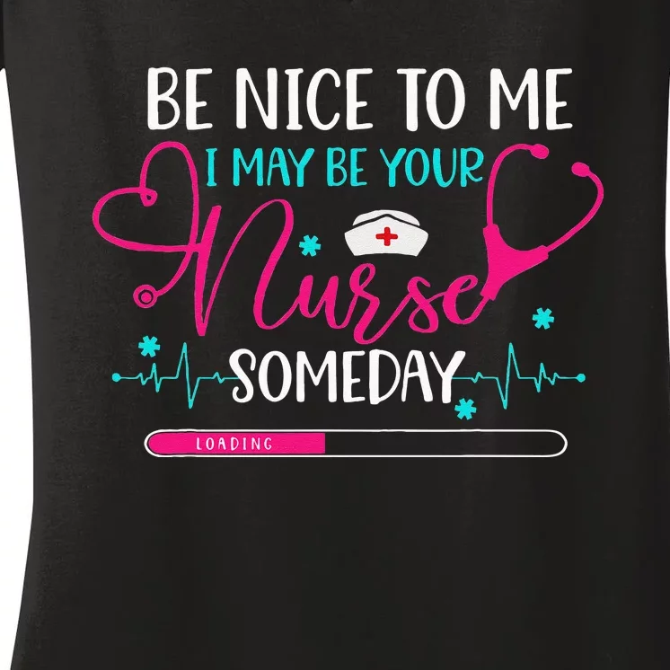 Funny Saying Future Nurse Nursing School Student RN BSN LPN Women's V-Neck T-Shirt