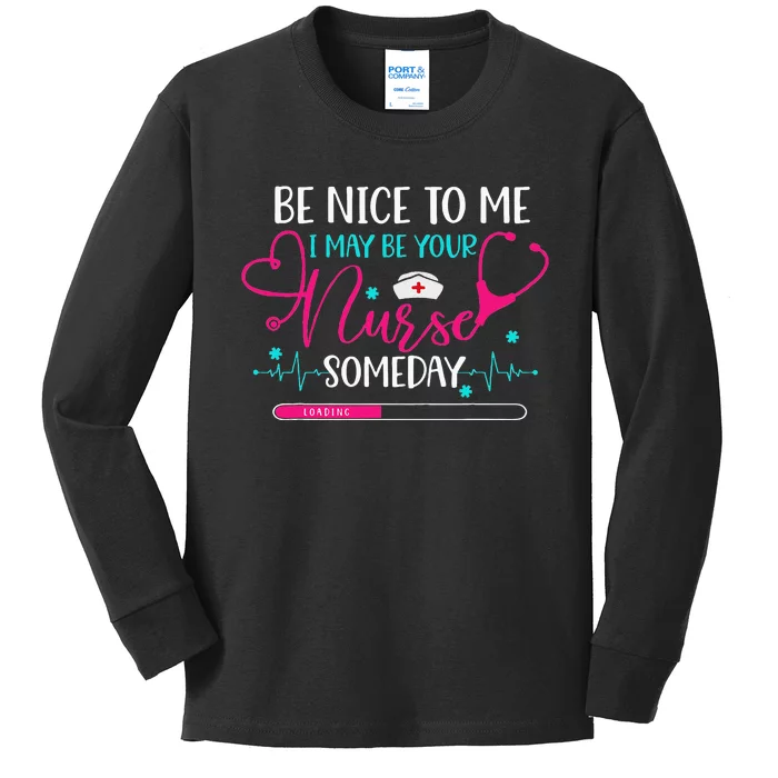 Funny Saying Future Nurse Nursing School Student RN BSN LPN Kids Long Sleeve Shirt