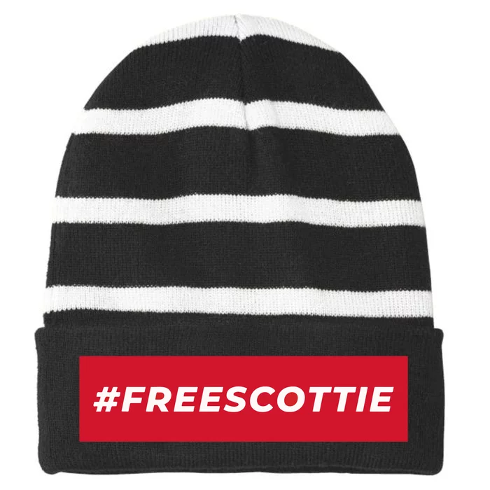 Free Scottie Striped Beanie with Solid Band