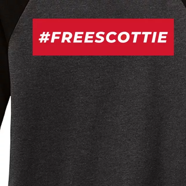 Free Scottie Women's Tri-Blend 3/4-Sleeve Raglan Shirt