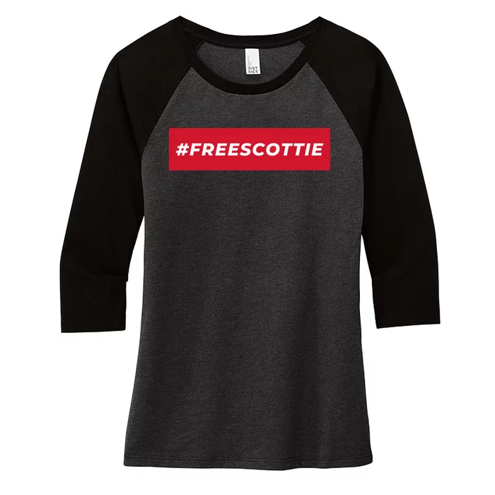 Free Scottie Women's Tri-Blend 3/4-Sleeve Raglan Shirt