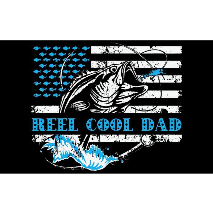 Fishing Stuff For Fathers Day Reel Cool Dad American Flag Bumper Sticker