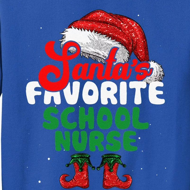 Funny Santas Favorite School Nurse Christmas Sweatshirt