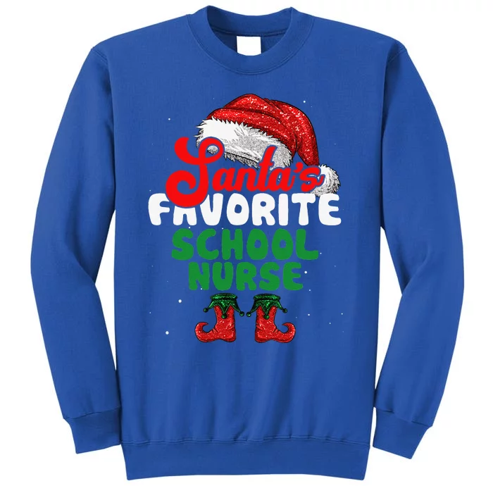 Funny Santas Favorite School Nurse Christmas Sweatshirt