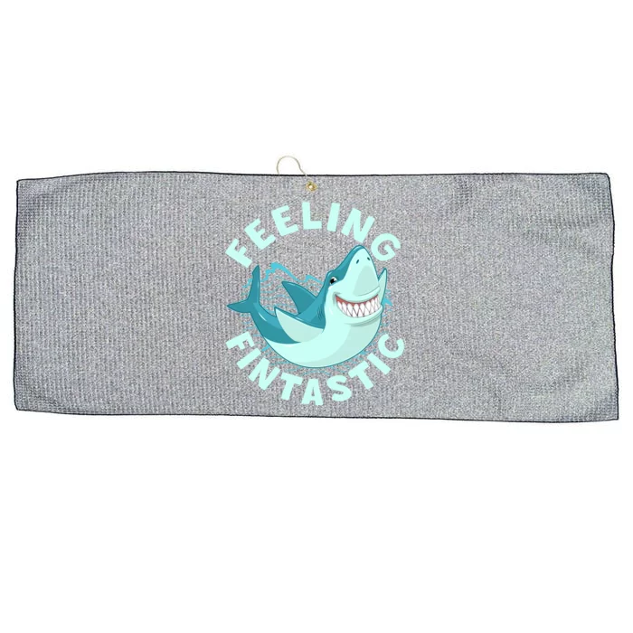 Funny Shark Feeling Fintastic Shark Week Fan Large Microfiber Waffle Golf Towel